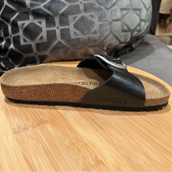 Birkenstock Madrid Big Buckle Black Leather Women’s Size 38/7-7.5 NWB - Picture 6 of 11